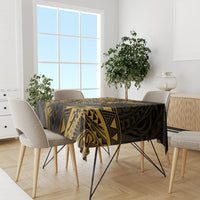 Polynesian Sunset Plumeria Tablecloth Gold Polynesian Tattoo LT05 - Polynesian Pride