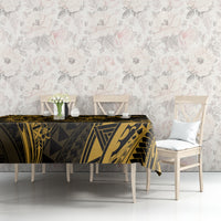 Polynesian Sunset Plumeria Tablecloth Gold Polynesian Tattoo LT05 - Polynesian Pride