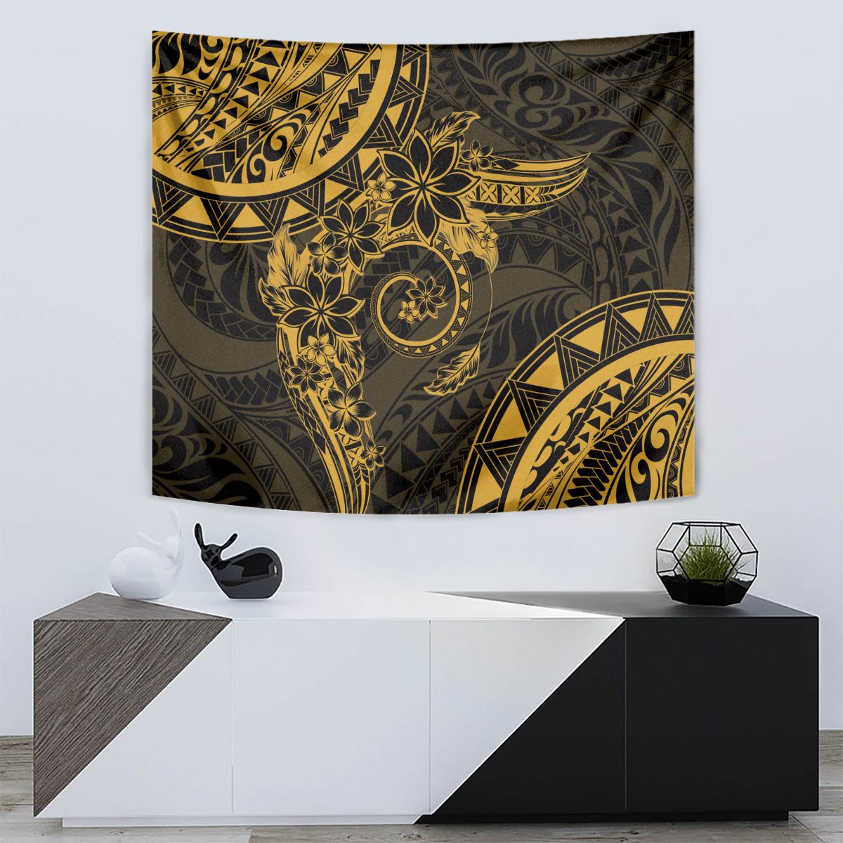 Polynesian Sunset Plumeria Tapestry Gold Polynesian Tattoo LT05 - Polynesian Pride