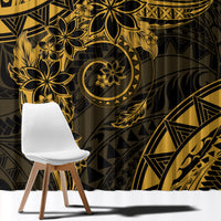 Polynesian Sunset Plumeria Window Curtain Gold Polynesian Tattoo LT05 - Polynesian Pride