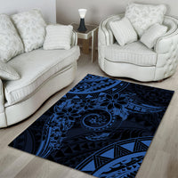 Polynesian Sunset Plumeria Area Rug Navy Polynesian Tattoo LT05 - Polynesian Pride