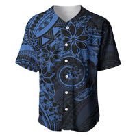 Polynesian Sunset Plumeria Baseball Jersey Navy Polynesian Tattoo LT05 Navy - Polynesian Pride