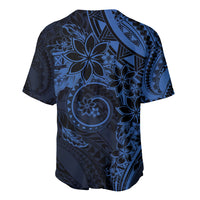 Polynesian Sunset Plumeria Baseball Jersey Navy Polynesian Tattoo LT05 - Polynesian Pride