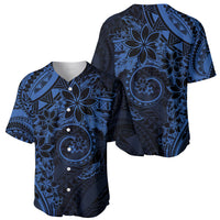 Polynesian Sunset Plumeria Baseball Jersey Navy Polynesian Tattoo LT05 - Polynesian Pride