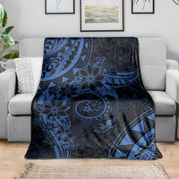Polynesian Sunset Plumeria Blanket Navy Polynesian Tattoo LT05 - Polynesian Pride