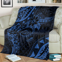 Polynesian Sunset Plumeria Blanket Navy Polynesian Tattoo LT05 - Polynesian Pride