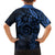 Polynesian Sunset Plumeria Family Matching Short Sleeve Bodycon Dress and Hawaiian Shirt Navy Polynesian Tattoo