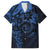 Polynesian Sunset Plumeria Family Matching Short Sleeve Bodycon Dress and Hawaiian Shirt Navy Polynesian Tattoo