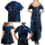 Polynesian Sunset Plumeria Family Matching Summer Maxi Dress and Hawaiian Shirt Navy Polynesian Tattoo