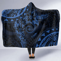 Polynesian Sunset Plumeria Hooded Blanket Navy Polynesian Tattoo LT05 - Polynesian Pride