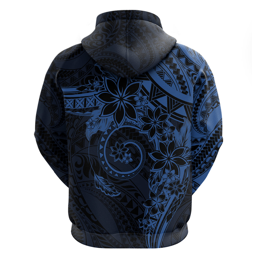 Polynesian Sunset Plumeria Hoodie Navy Polynesian Tattoo LT05 - Polynesian Pride