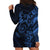 Polynesian Sunset Plumeria Hoodie Dress Navy Polynesian Tattoo