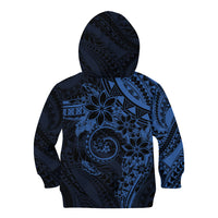 Polynesian Sunset Plumeria Kid Hoodie Navy Polynesian Tattoo LT05 - Polynesian Pride