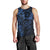 Polynesian Sunset Plumeria Men Tank Top Navy Polynesian Tattoo