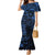 Polynesian Sunset Plumeria Mermaid Dress Navy Polynesian Tattoo