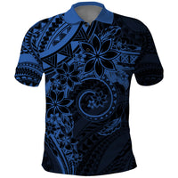 Polynesian Sunset Plumeria Polo Shirt Navy Polynesian Tattoo LT05 Navy - Polynesian Pride