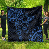 Polynesian Sunset Plumeria Quilt Navy Polynesian Tattoo LT05 - Polynesian Pride