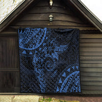 Polynesian Sunset Plumeria Quilt Navy Polynesian Tattoo LT05 - Polynesian Pride