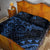 Polynesian Sunset Plumeria Quilt Bed Set Navy Polynesian Tattoo