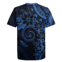 Polynesian Sunset Plumeria Rugby Jersey Navy Polynesian Tattoo LT05 - Polynesian Pride