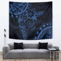 Polynesian Sunset Plumeria Tapestry Navy Polynesian Tattoo LT05 Navy - Polynesian Pride