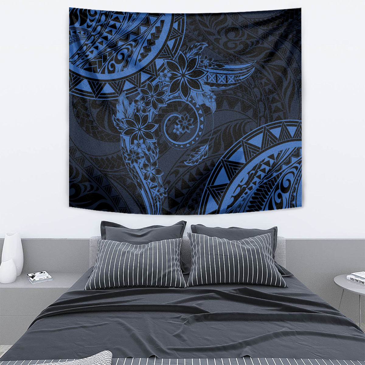 Polynesian Sunset Plumeria Tapestry Navy Polynesian Tattoo LT05 - Polynesian Pride