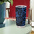 Navy Polynesian Pattern With Plumeria Flowers Tumbler Cup