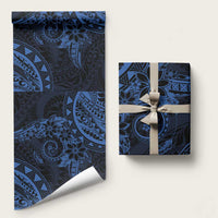 Polynesian Sunset Plumeria Wrapping Paper Navy Polynesian Tattoo LT05 58" × 23" Navy - Polynesian Pride