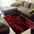 Polynesian Sunset Plumeria Area Rug Red Polynesian Tattoo