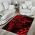 Polynesian Sunset Plumeria Area Rug Red Polynesian Tattoo