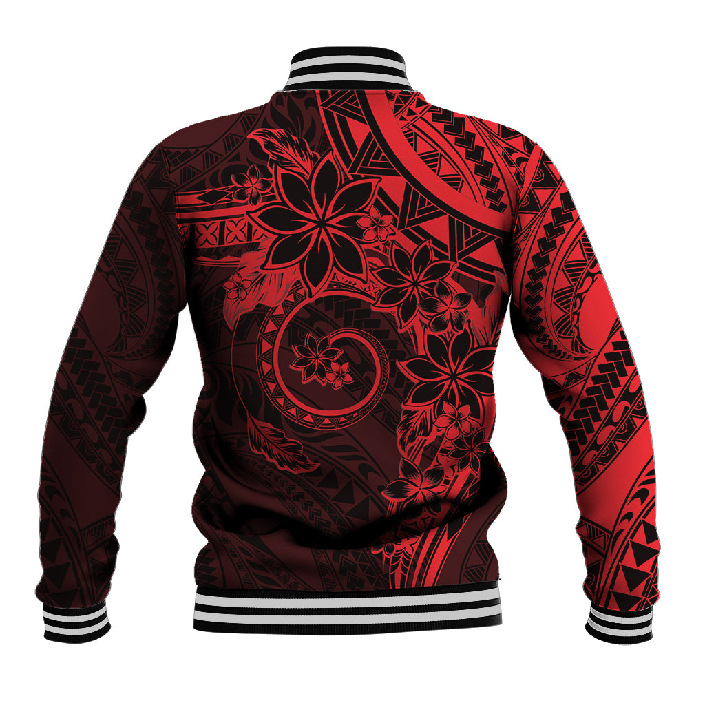 Polynesian Sunset Plumeria Baseball Jacket Red Polynesian Tattoo LT05 - Polynesian Pride