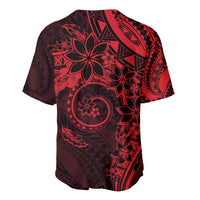 Polynesian Sunset Plumeria Baseball Jersey Red Polynesian Tattoo LT05 - Polynesian Pride