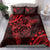 Polynesian Sunset Plumeria Bedding Set Red Polynesian Tattoo