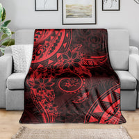 Polynesian Sunset Plumeria Blanket Red Polynesian Tattoo LT05 - Polynesian Pride