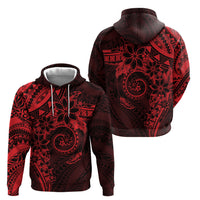 Polynesian Sunset Plumeria Hoodie Red Polynesian Tattoo LT05 - Polynesian Pride