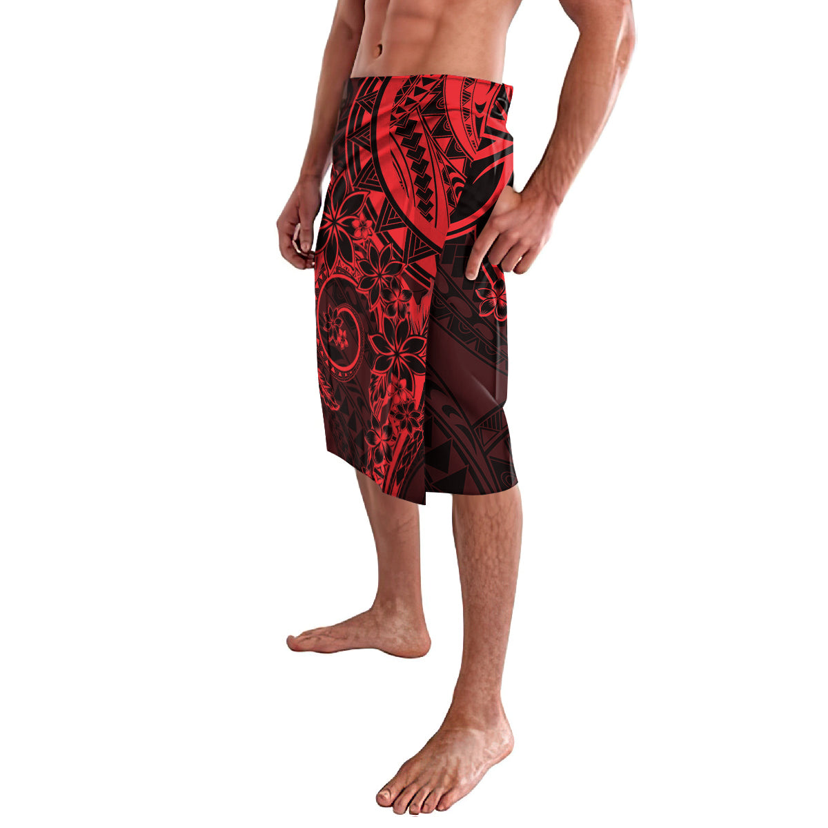 Polynesian Sunset Plumeria Lavalava Red Polynesian Tattoo LT05 - Polynesian Pride