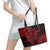 Polynesian Sunset Plumeria Leather Tote Bag Red Polynesian Tattoo