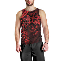 Polynesian Sunset Plumeria Men Tank Top Red Polynesian Tattoo LT05 - Polynesian Pride