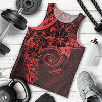 Polynesian Sunset Plumeria Men Tank Top Red Polynesian Tattoo LT05 - Polynesian Pride