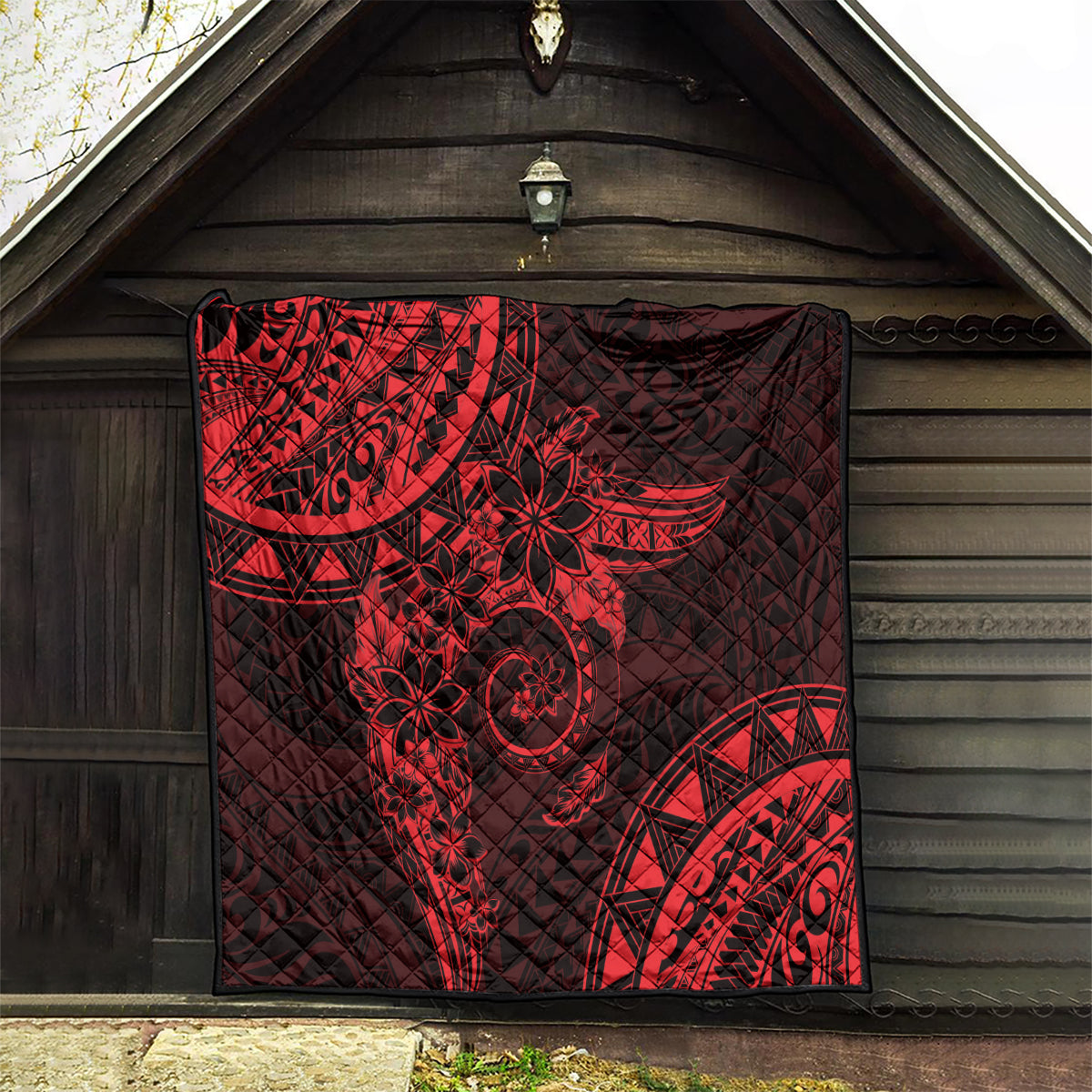 Polynesian Sunset Plumeria Quilt Red Polynesian Tattoo LT05 - Polynesian Pride