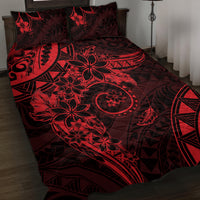 Polynesian Sunset Plumeria Quilt Bed Set Red Polynesian Tattoo LT05 Red - Polynesian Pride
