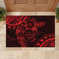 Polynesian Sunset Plumeria Rubber Doormat Red Polynesian Tattoo LT05 - Polynesian Pride