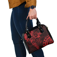 Polynesian Sunset Plumeria Shoulder Handbag Red Polynesian Tattoo LT05 - Polynesian Pride