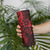 Red Polynesian Pattern With Plumeria Flowers Skinny Tumbler