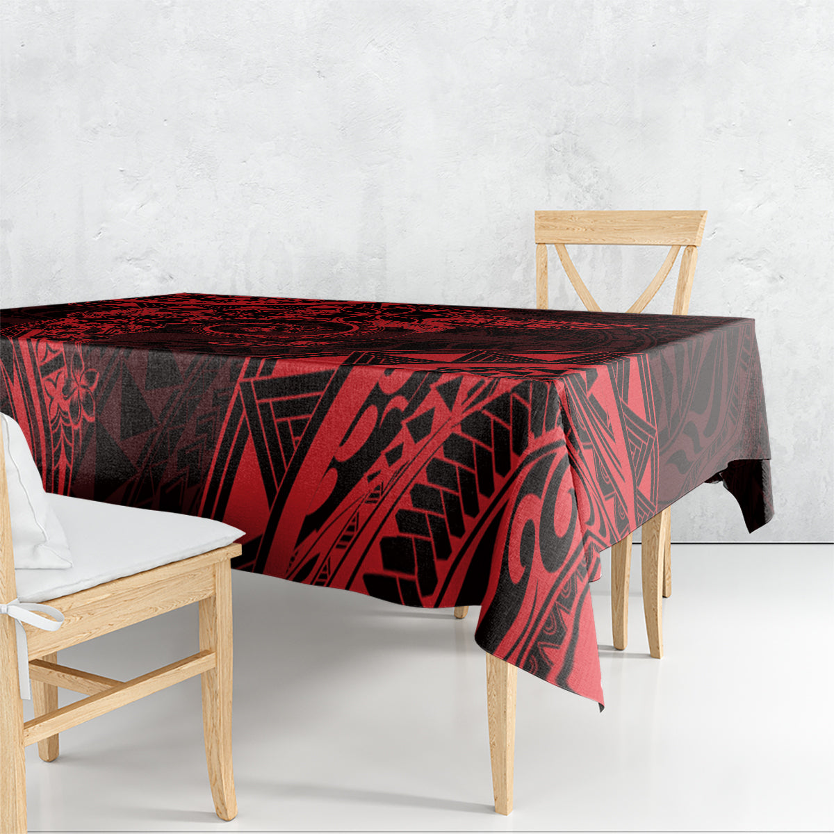 Polynesian Sunset Plumeria Tablecloth Red Polynesian Tattoo LT05 - Polynesian Pride