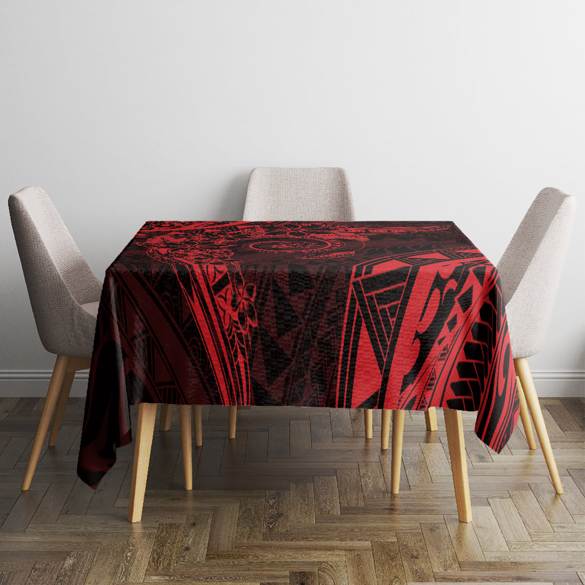 Polynesian Sunset Plumeria Tablecloth Red Polynesian Tattoo LT05 - Polynesian Pride