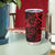 Red Polynesian Pattern With Plumeria Flowers Tumbler Cup