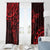 Polynesian Sunset Plumeria Window Curtain Red Polynesian Tattoo