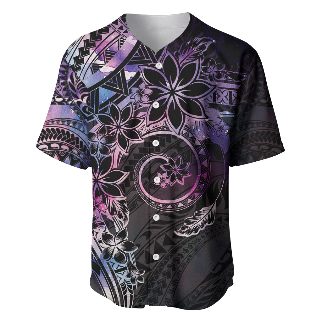 Polynesian Sunset Plumeria Baseball Jersey Galaxy Polynesian Tattoo LT05 Galaxy - Polynesian Pride