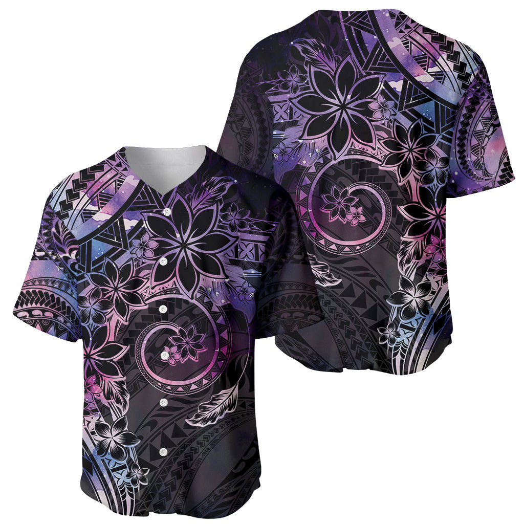 Polynesian Sunset Plumeria Baseball Jersey Galaxy Polynesian Tattoo LT05 - Polynesian Pride